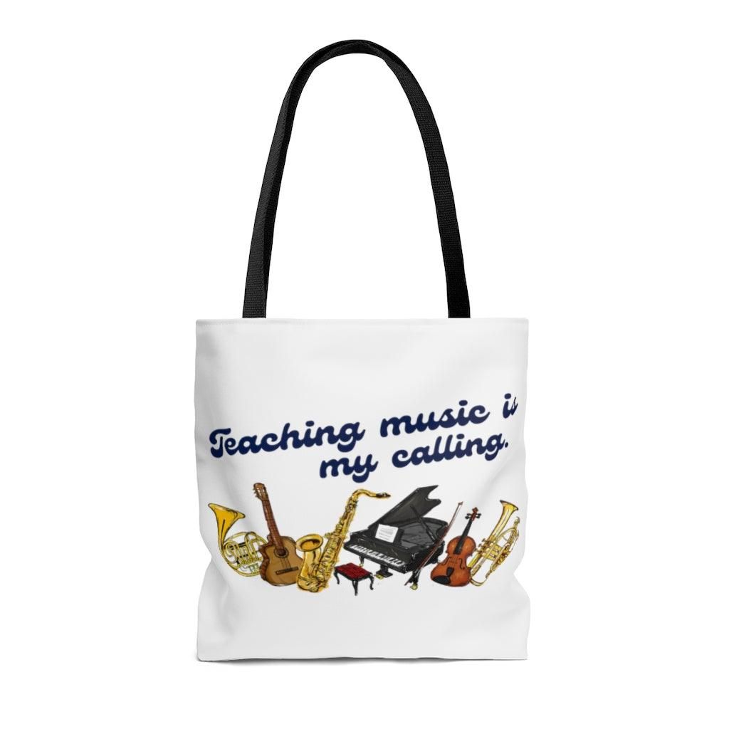 Teaching Music Is My Calling Tote Bag - Music Gifts Depot