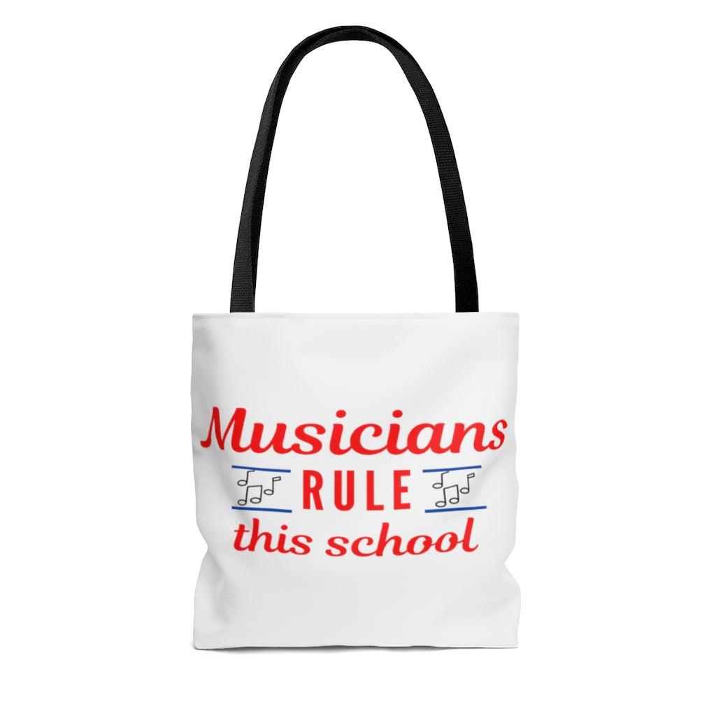 Musicians Rule This School Tote Bag - Music Gifts Depot