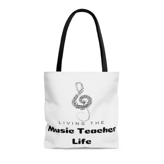 Living The Music Teacher Life Tote Bag | Music Gifts Depot