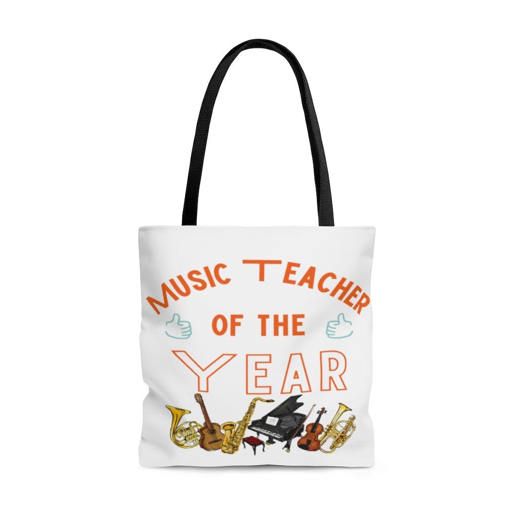 Music Teacher Of The Year Tote Bag - Music Gifts Depot