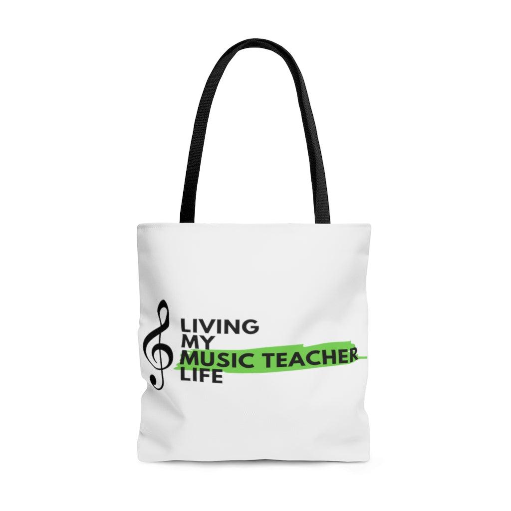 Living My Music Teacher Life Tote Bag | Music Gifts Depot