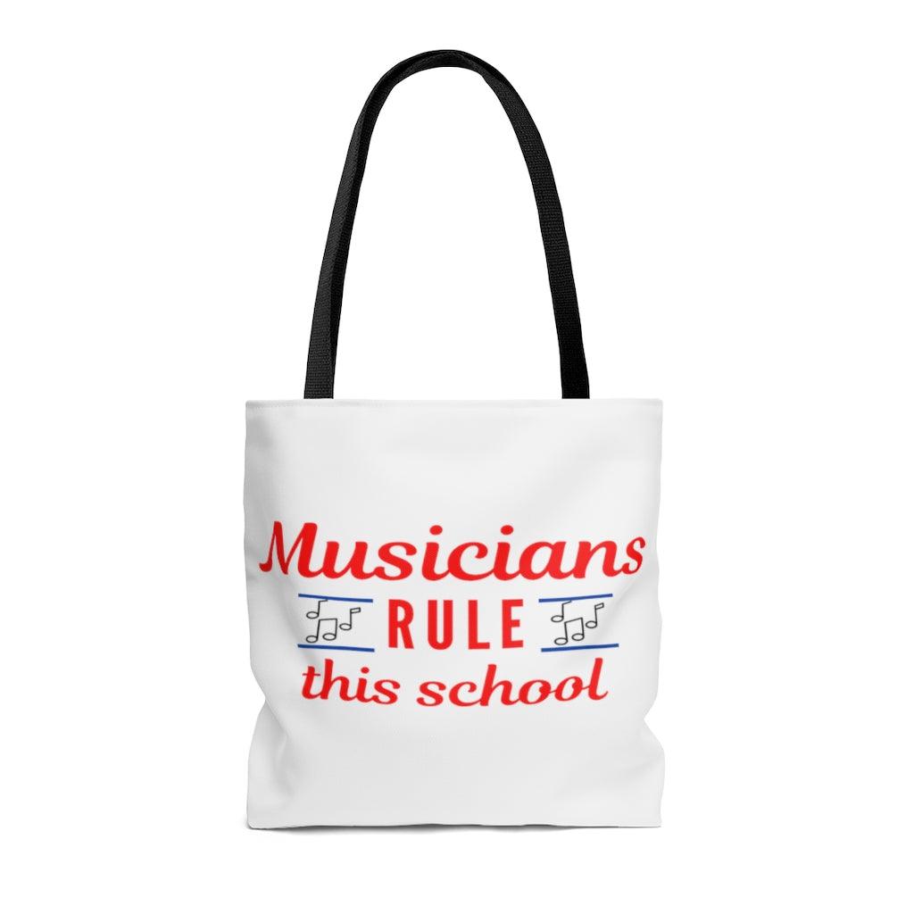Musicians Rule This School Tote Bag - Music Gifts Depot