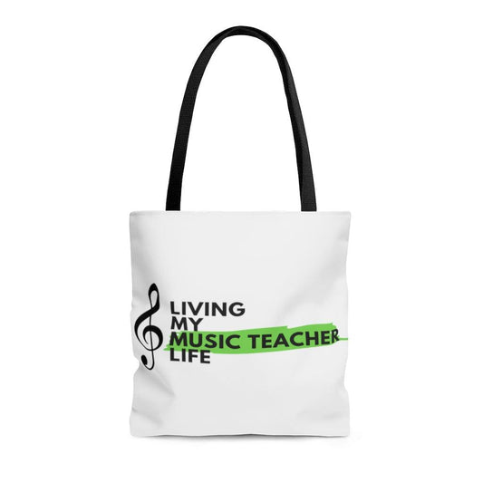 Living My Music Teacher Life Tote Bag | Music Gifts Depot