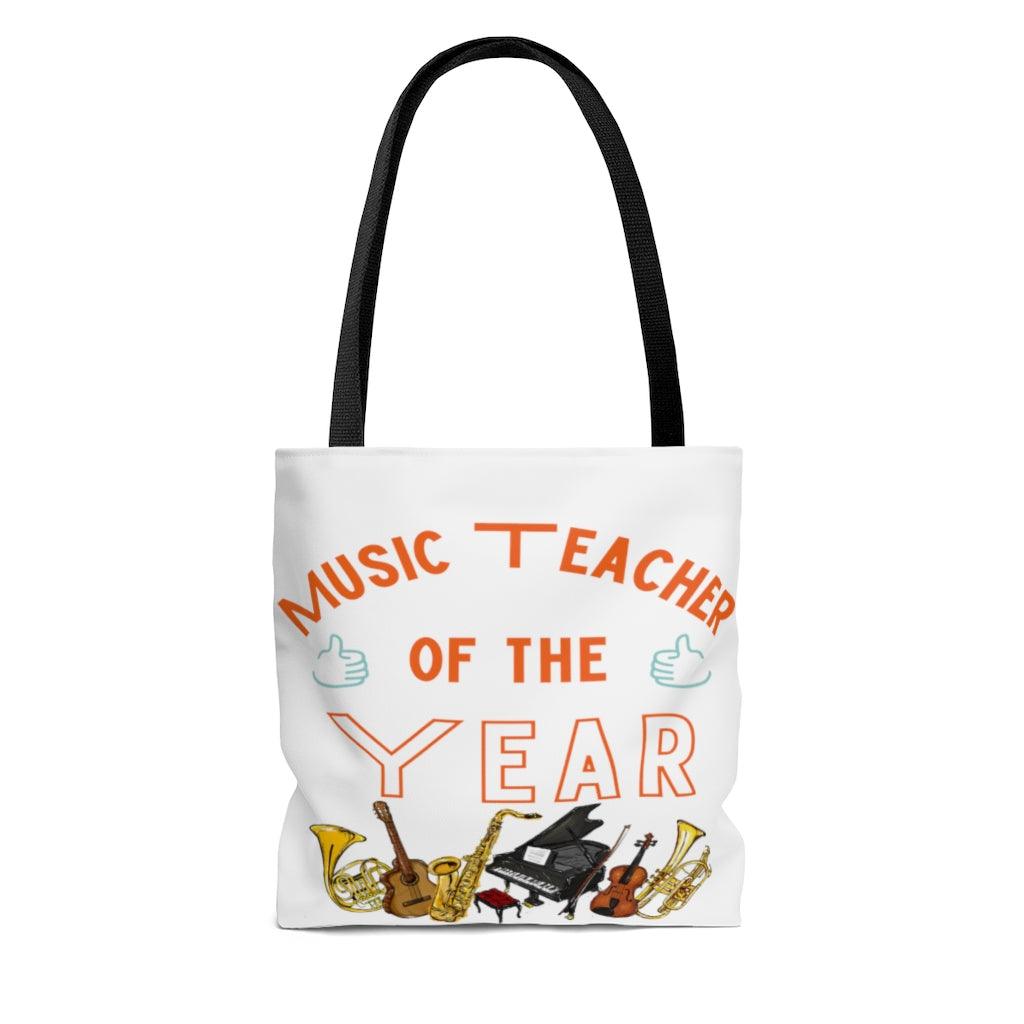 Music Teacher Of The Year Tote Bag - Music Gifts Depot