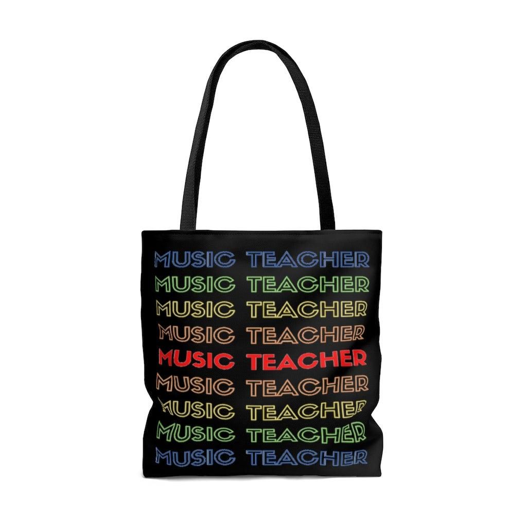 Music Teacher Colorful Tote Bag - Music Gifts Depot