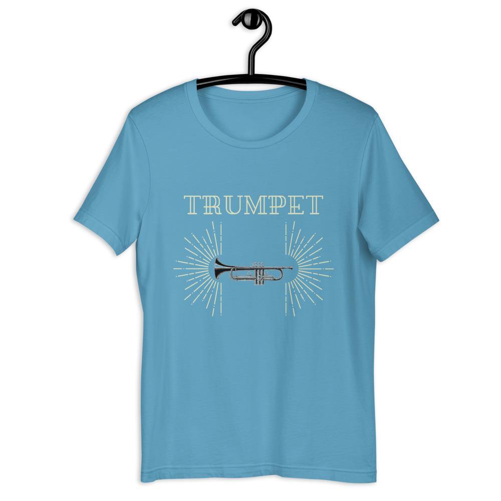 Art Deco Trumpet T-Shirt - Music Gifts Depot