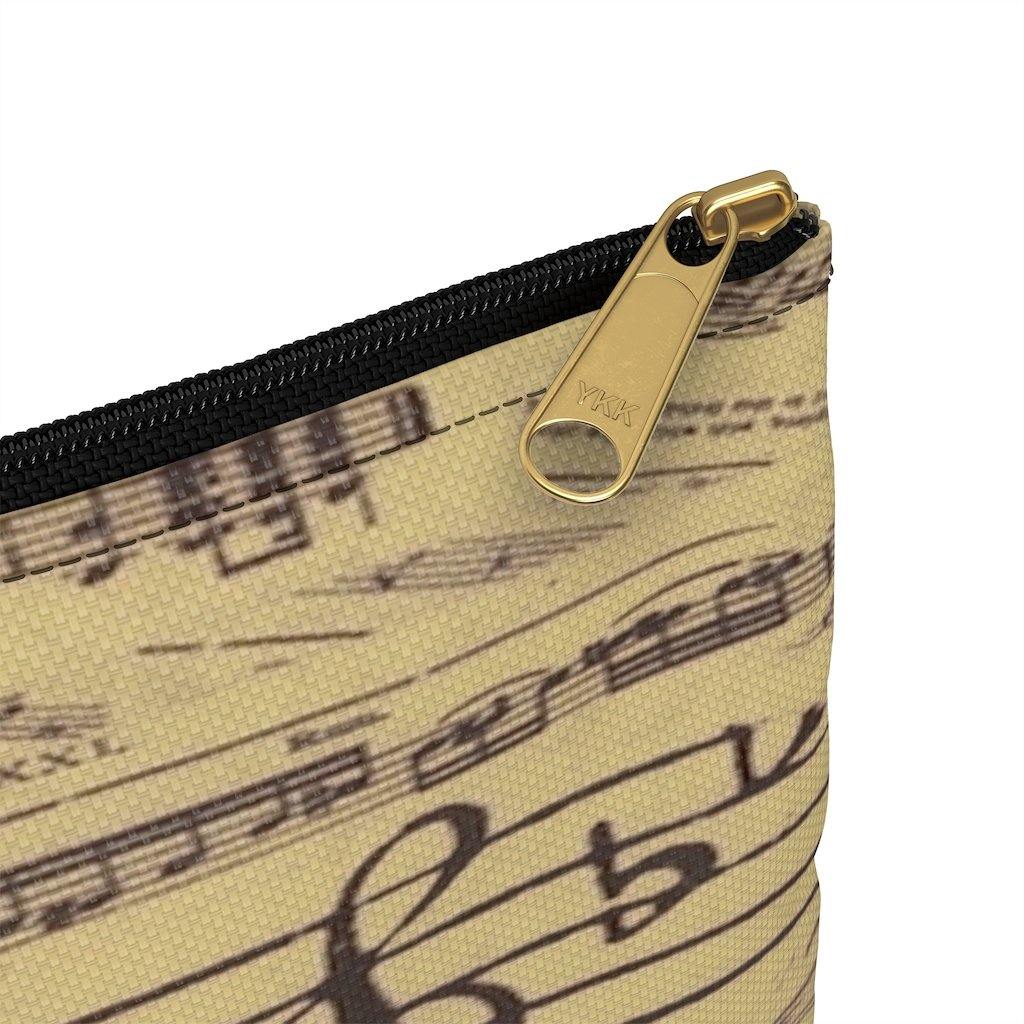 Vintage Music Note Accessory Pouch | Music Gifts Depot