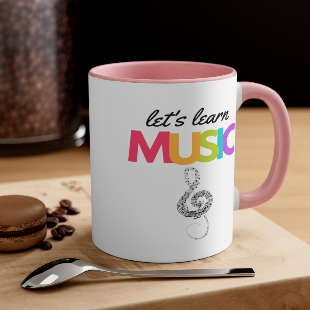 Let's Learn Music Coffee Mug, 11oz - Music Gifts Depot