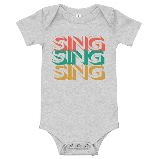 Sing Baby short sleeve one piece - Music Gifts Depot