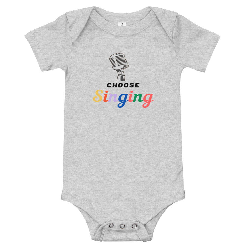 Choose Singing Baby short sleeve one piece - Music Gifts Depot