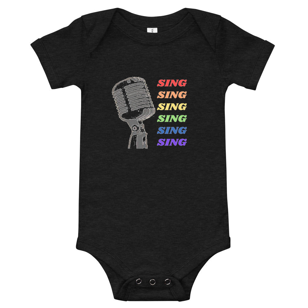 Colorful Sing Baby short sleeve one piece - Music Gifts Depot