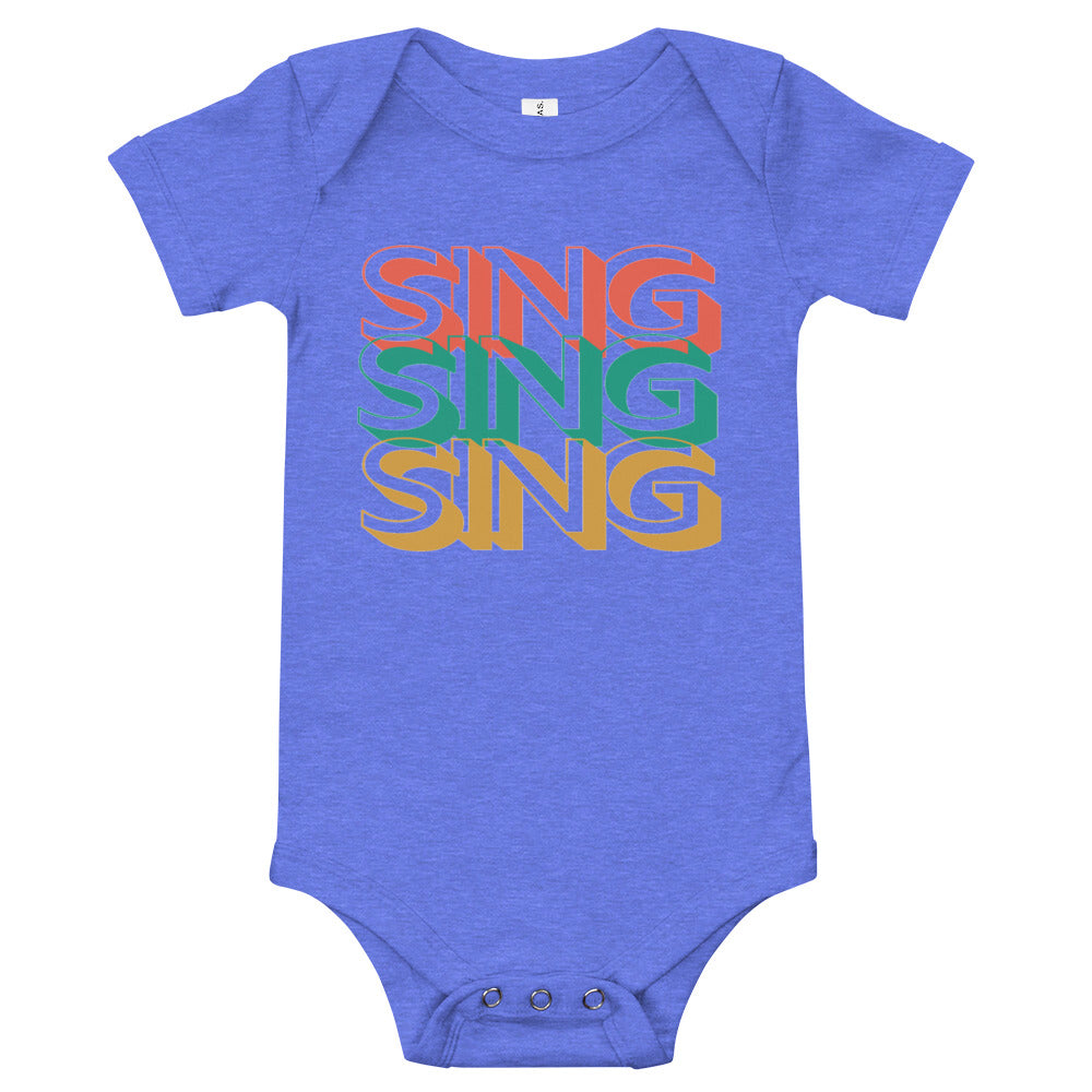 Sing Baby short sleeve one piece - Music Gifts Depot