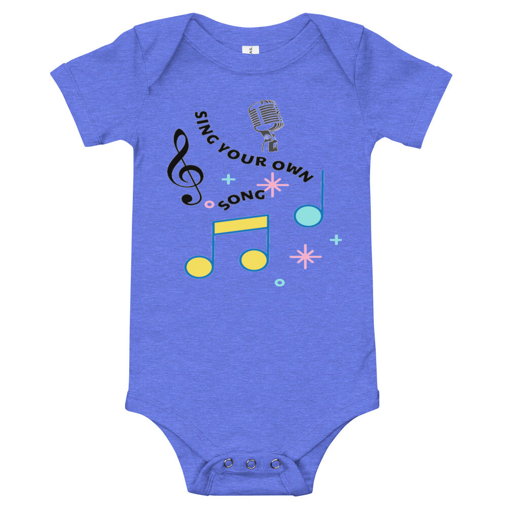 Sing Your Own Song Baby short sleeve one piece - Music Gifts Depot