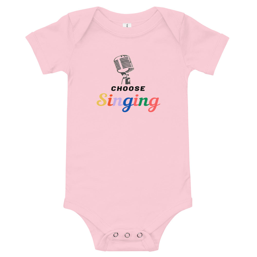 Choose Singing Baby short sleeve one piece - Music Gifts Depot