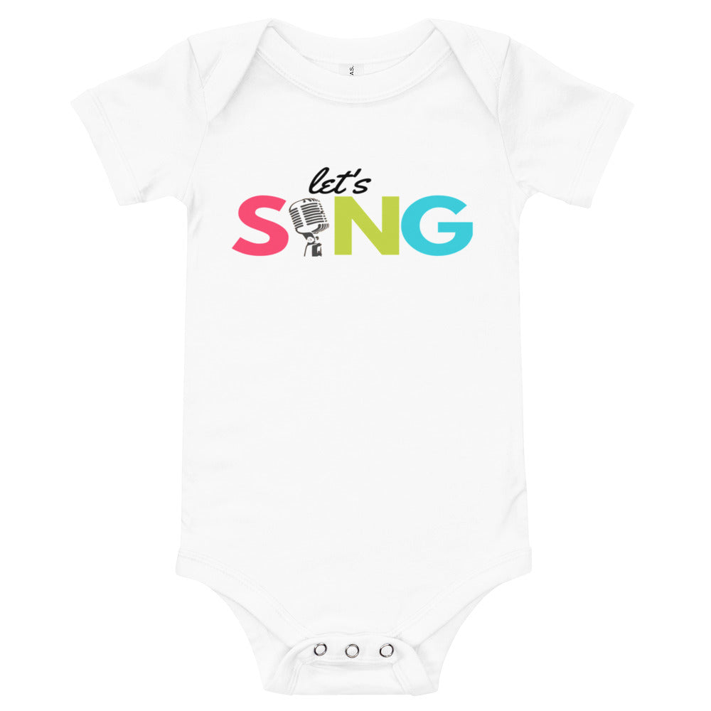 Let's Sing Baby short sleeve one piece - Music Gifts Depot