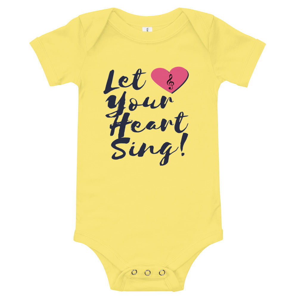 Let Your Heart Sing Baby short sleeve one piece - Music Gifts Depot