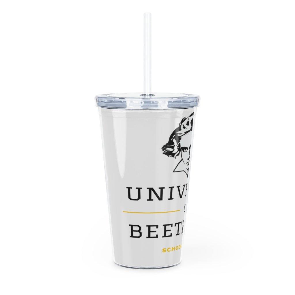 Beethoven Plastic Tumbler with Straw - Music Gifts Depot