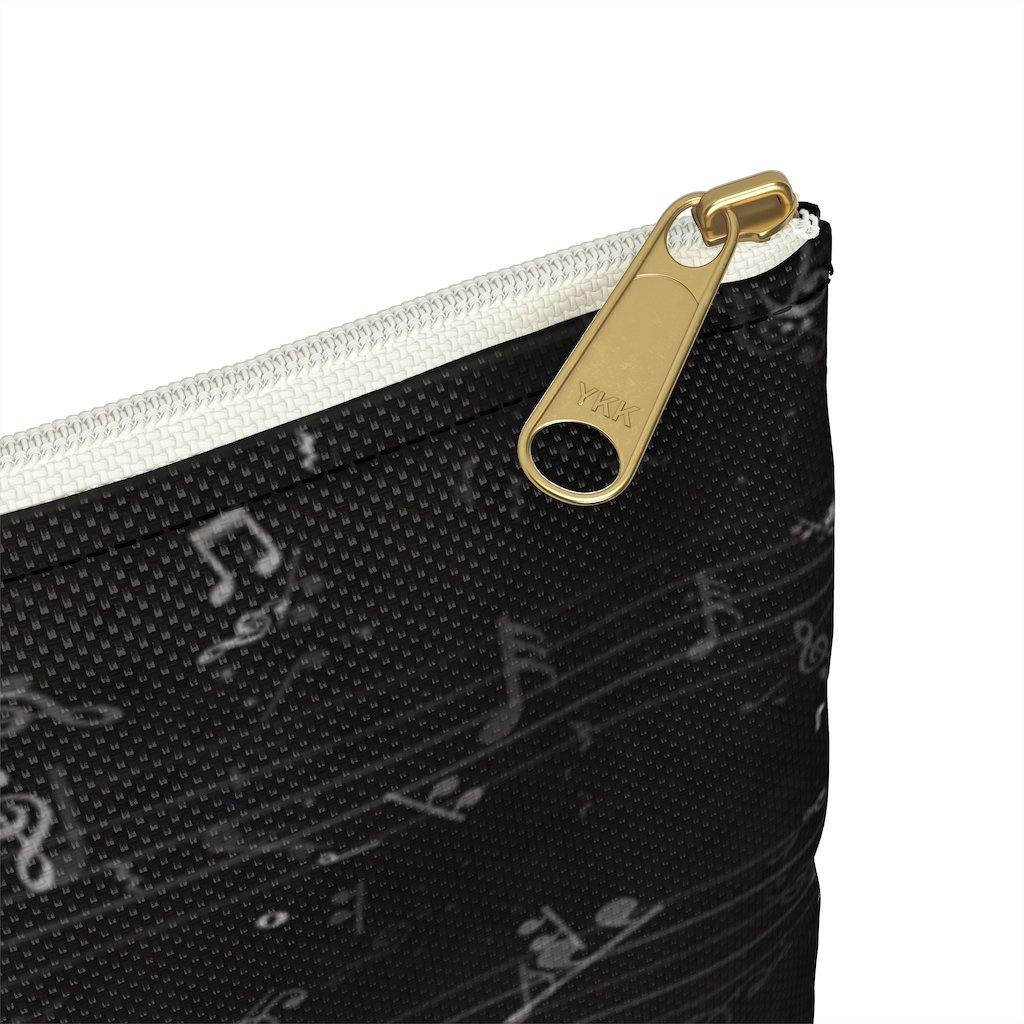 Black Music Note Accessory Pouch - Music Gifts Depot