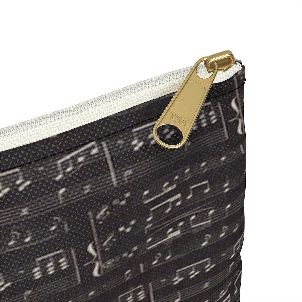 Black Music Note Accessory Pouch - Music Gifts Depot