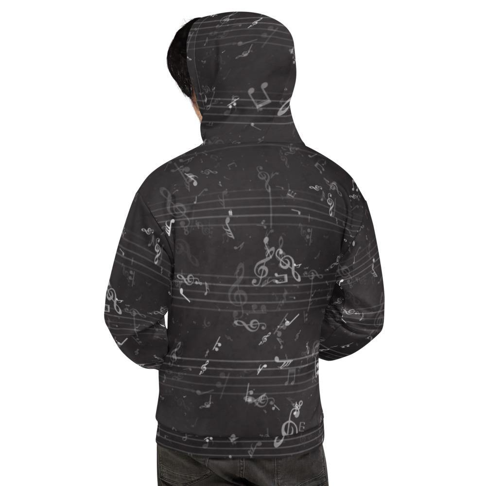 Black Music Note Hoodie - Music Gifts Depot