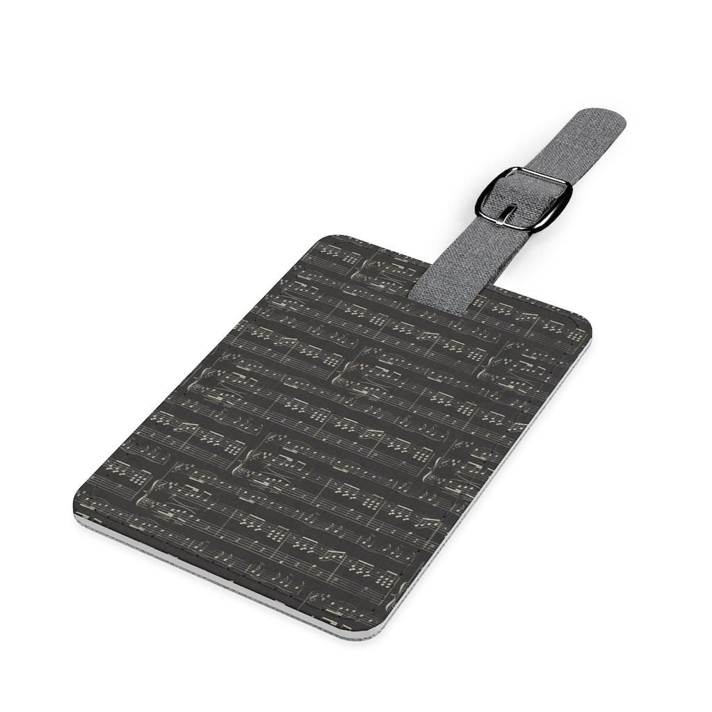 Black Music Note Luggage and Instrument Case Tag - Music Gifts Depot