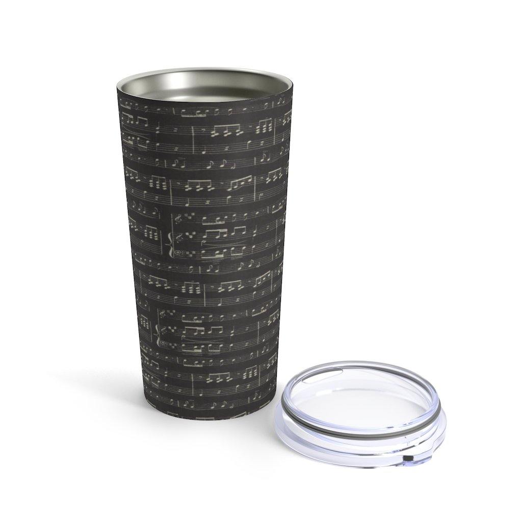 Black Music Note Tumbler 20oz - Music Gifts Depot