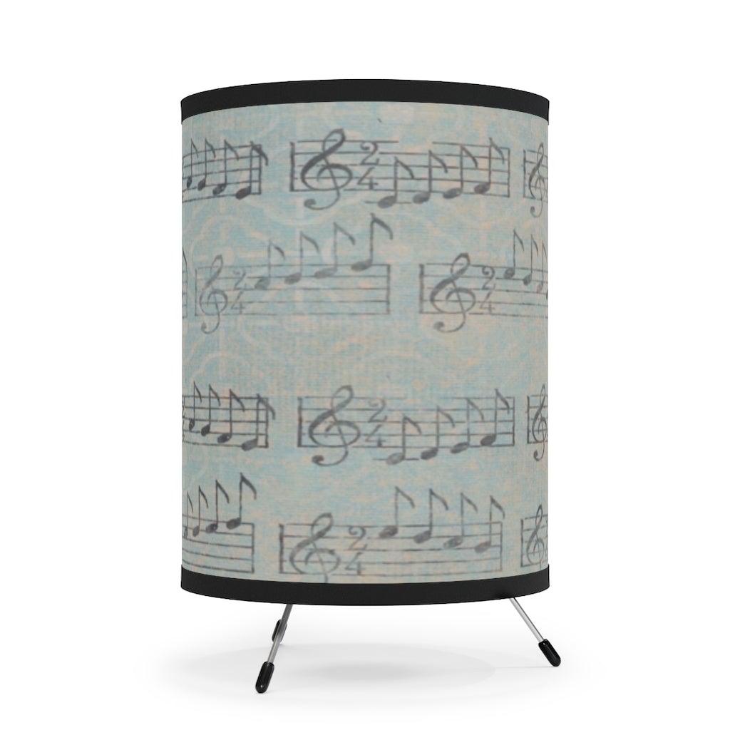 Blue Music Note Tripod Lamp - Music Gifts Depot