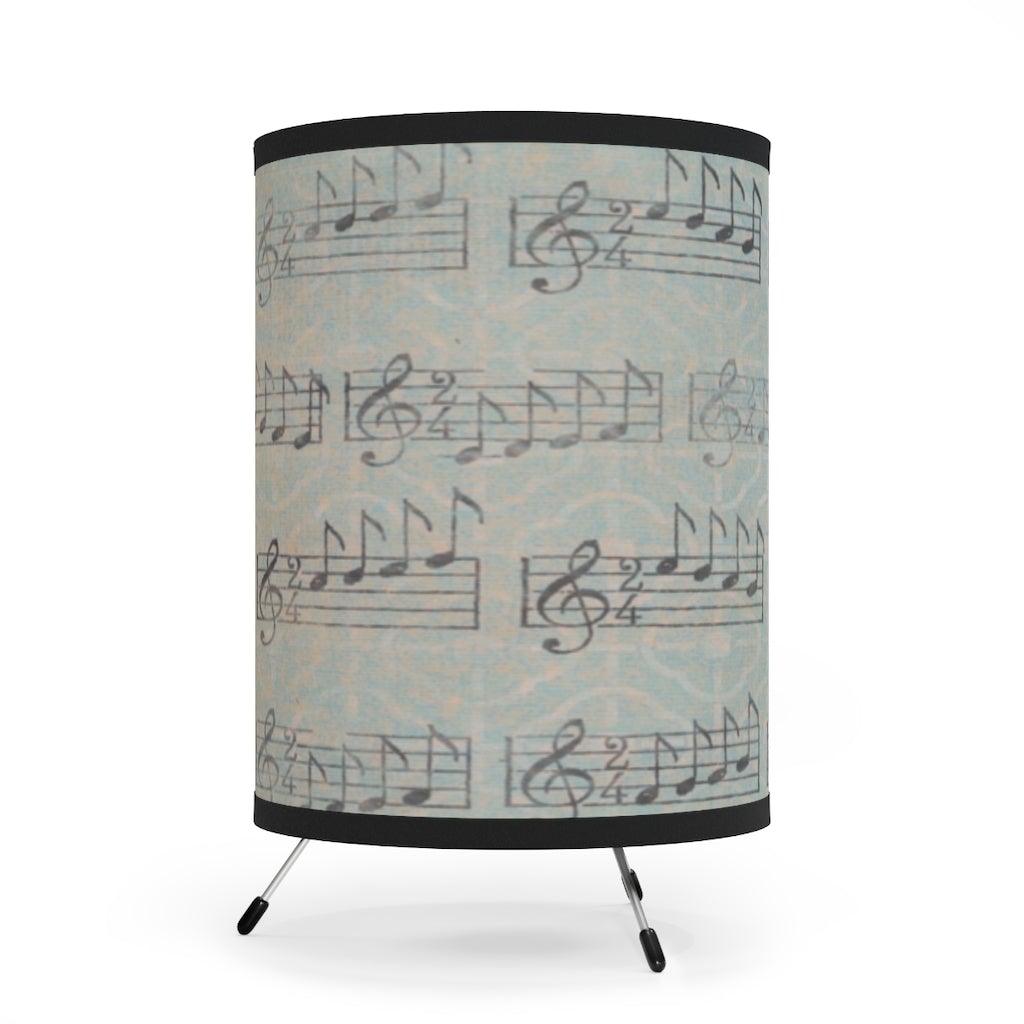 Blue Music Note Tripod Lamp - Music Gifts Depot