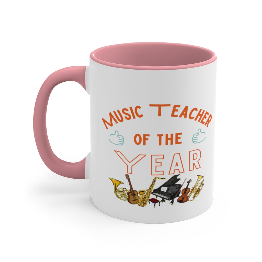 Music Teacher Of The Year Coffee Mug, 11oz - Music Gifts Depot