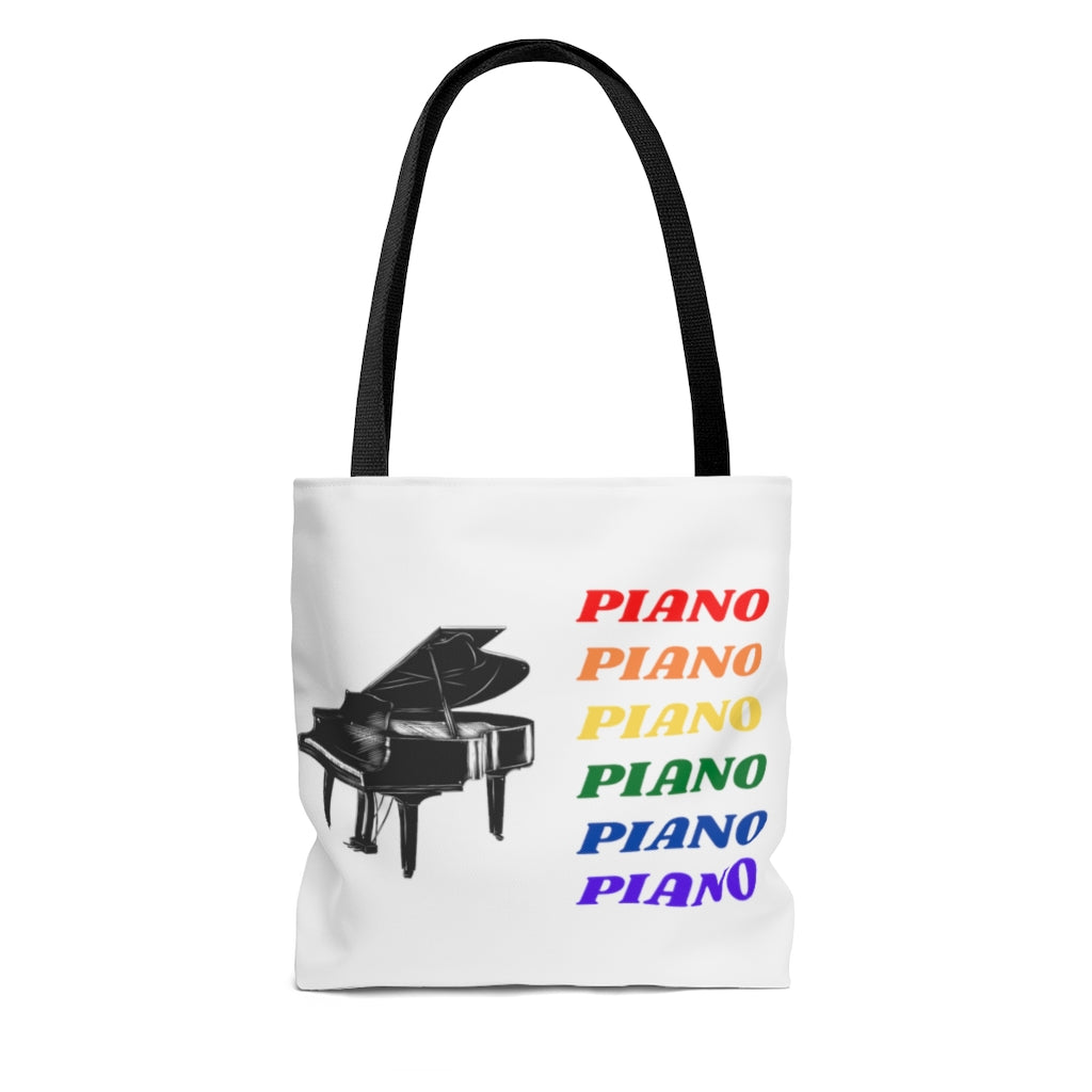 Colorful Piano Tote Bag - Music Gifts Depot