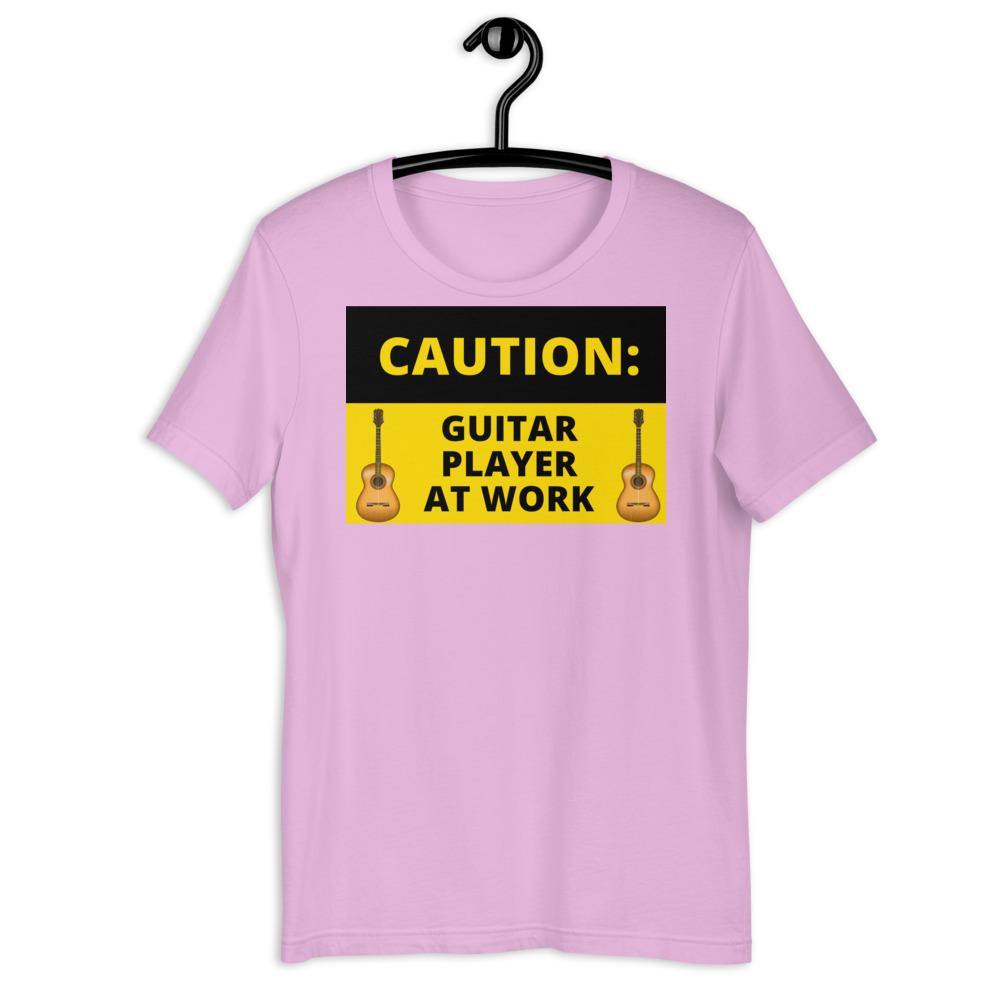 Caution Guitar Player at Work T-Shirt - Music Gifts Depot