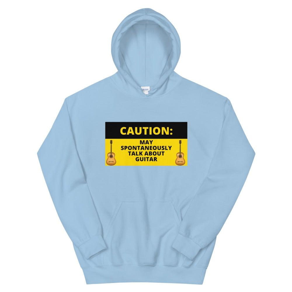 Caution May Spontaneously Talk About Guitar Hoodie - Music Gifts Depot