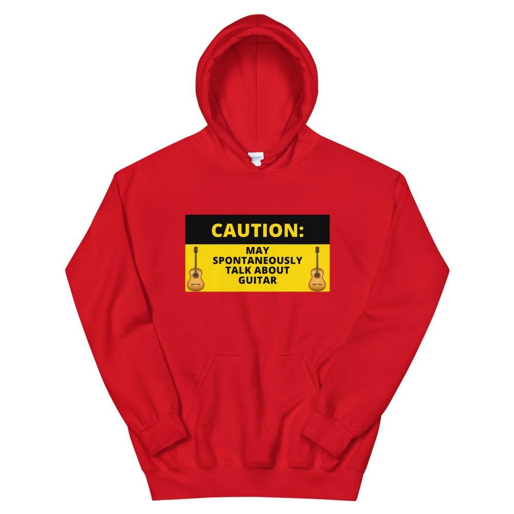 Caution May Spontaneously Talk About Guitar Hoodie - Music Gifts Depot
