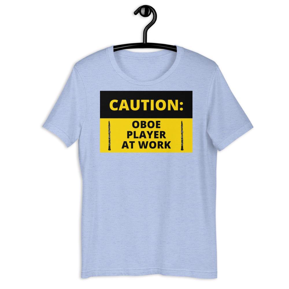 Caution Oboe Player At Work T-Shirt - Music Gifts Depot