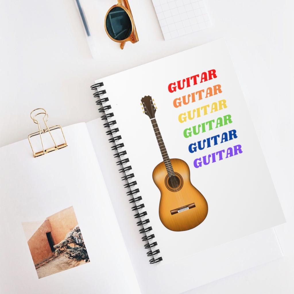 Colorful Guitar Spiral Notebook - Music Gifts Depot