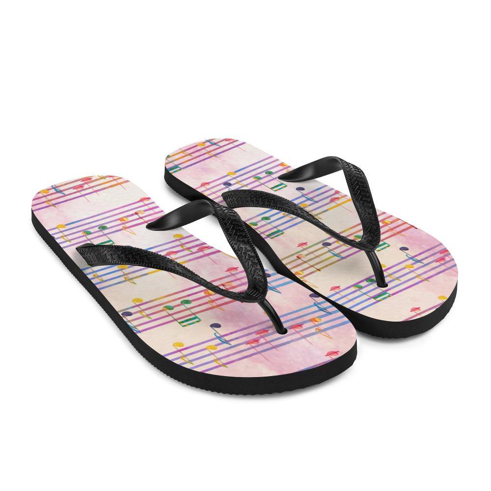 Colorful Music Note Flip-Flops - Music Gifts Depot