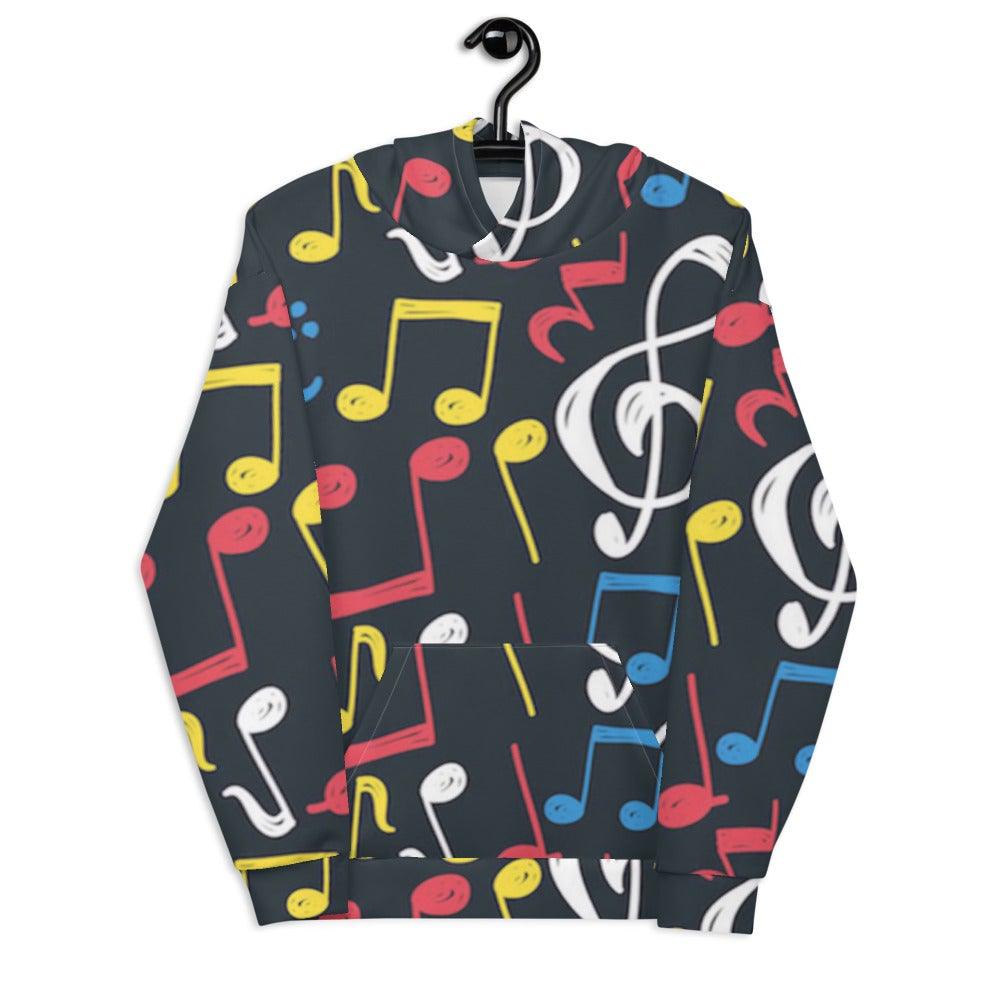 Colorful Music Note Hoodie - Music Gifts Depot