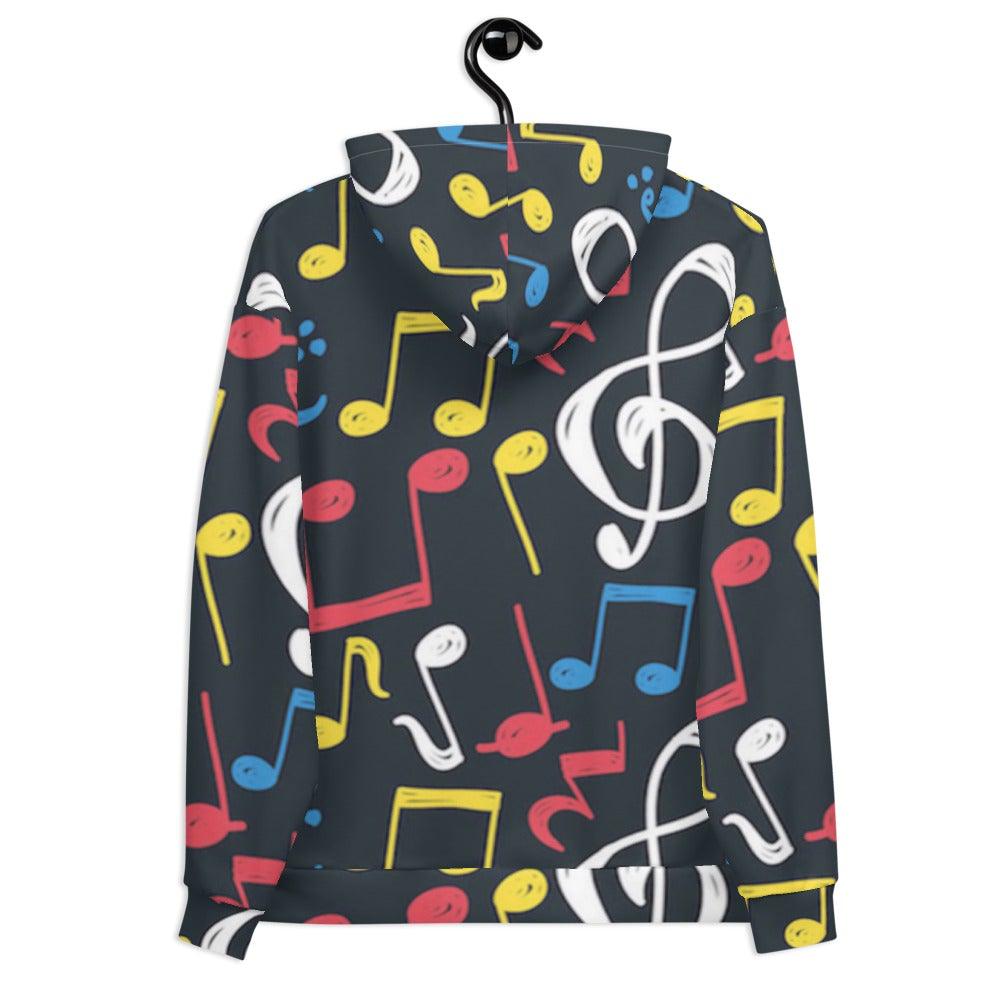 Colorful Music Note Hoodie - Music Gifts Depot