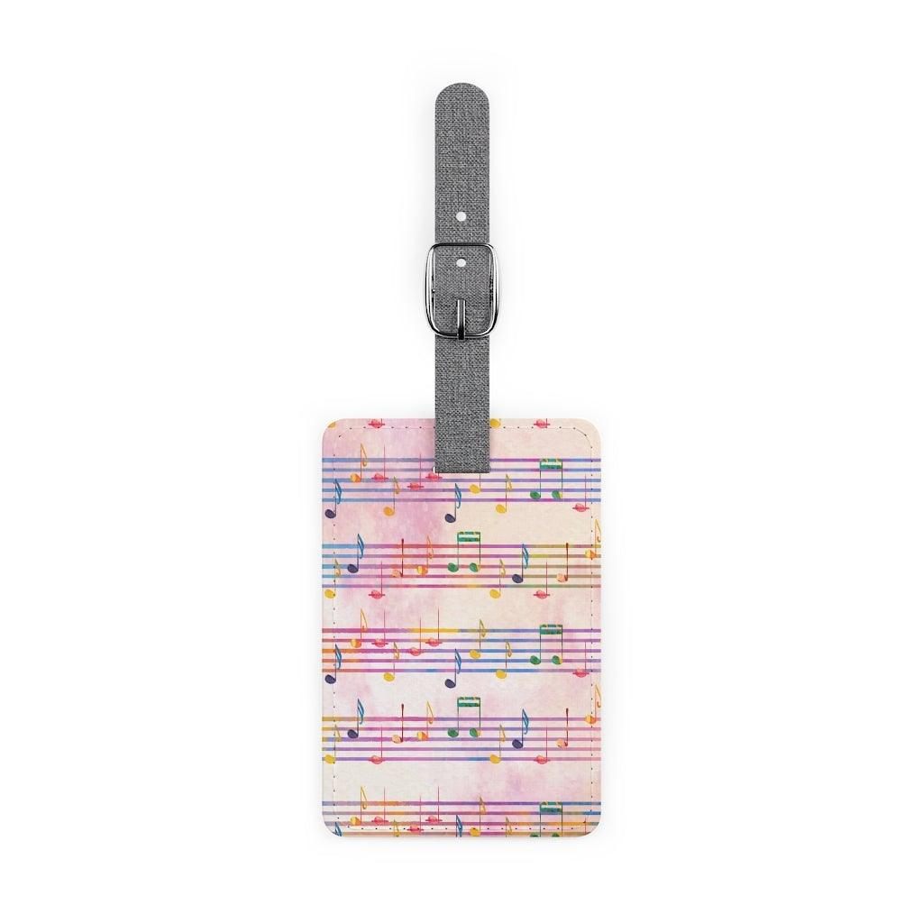 Colorful Music Note Luggage and Instrument Case Tag - Music Gifts Depot