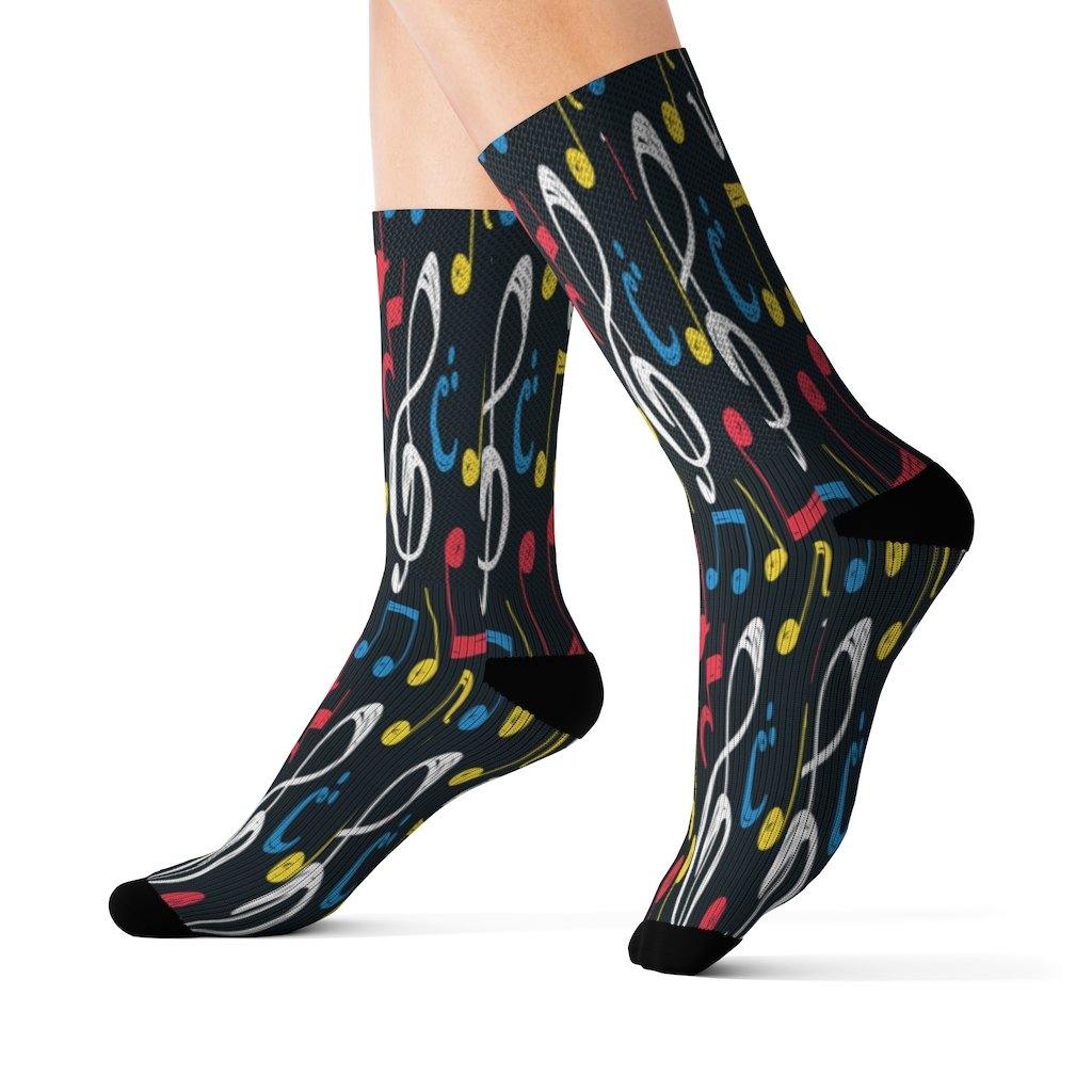 Colorful Music Note Sock - Music Gifts Depot
