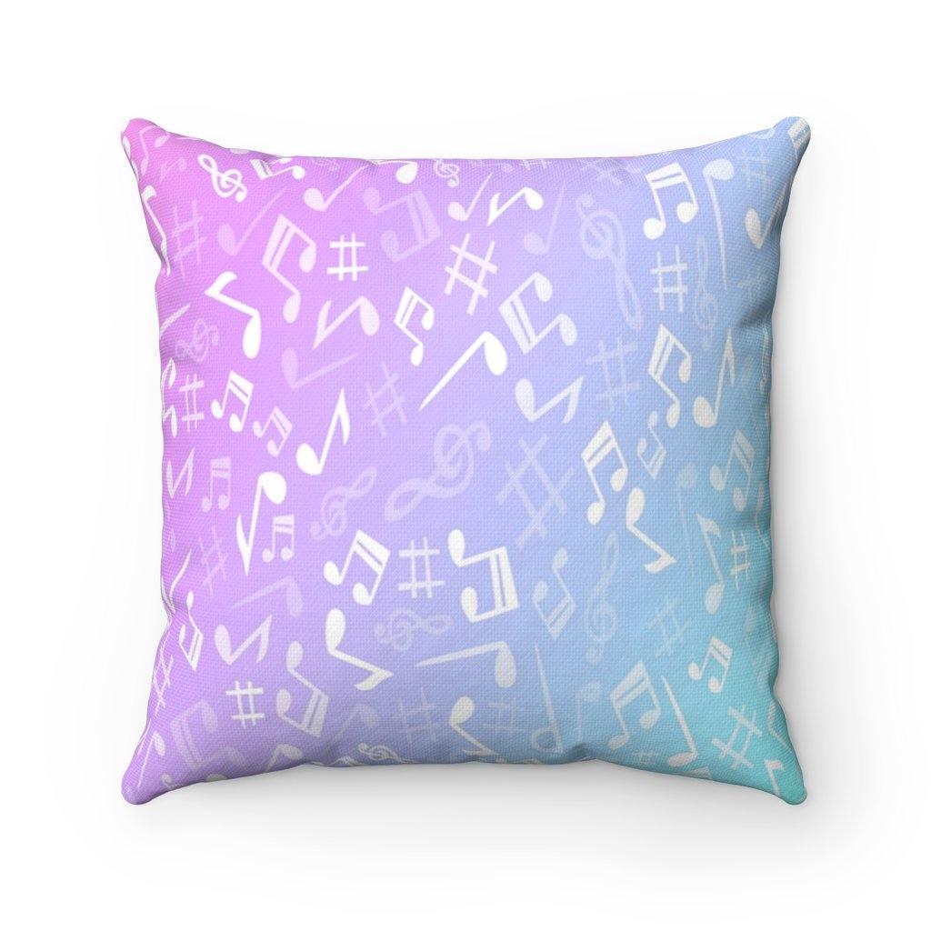 Colorful Music Note Square Pillow - Music Gifts Depot