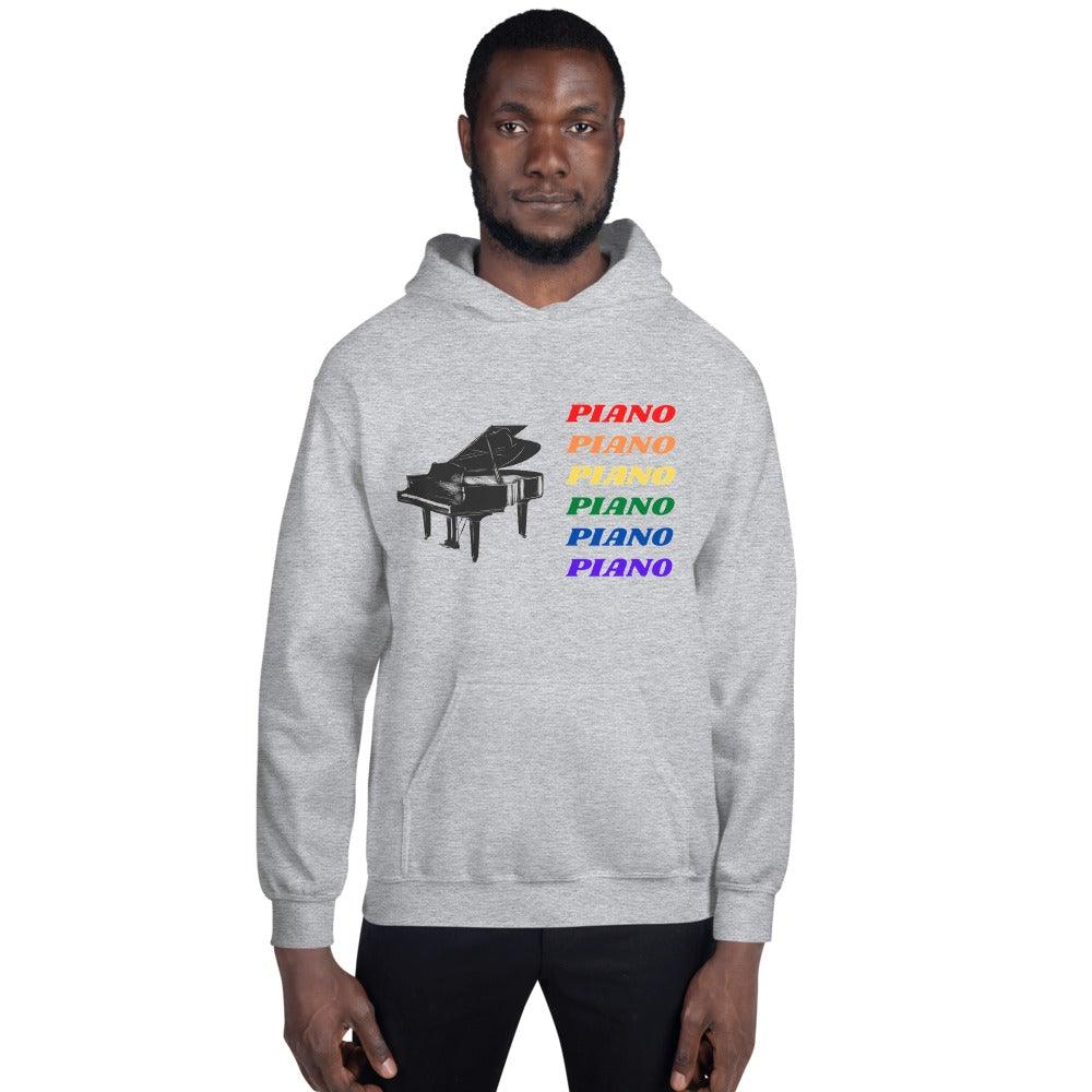 Colorful Piano Hoodie - Music Gifts Depot