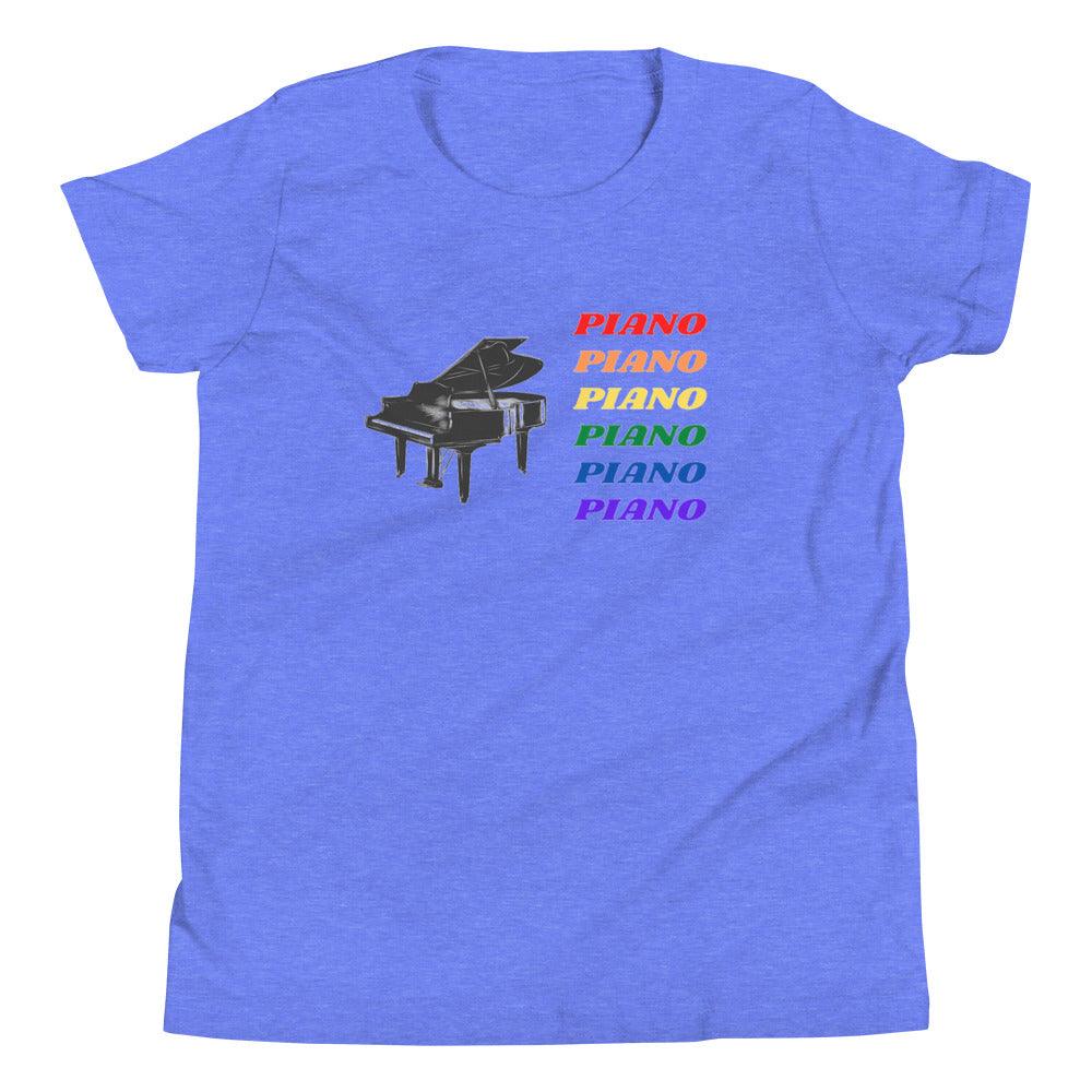 Colorful Piano Youth Kids T-Shirt - Music Gifts Depot