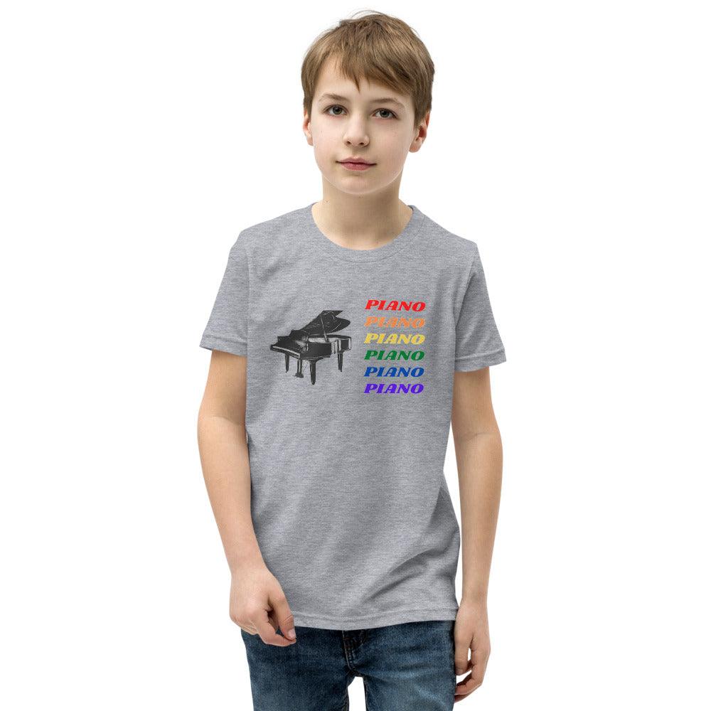 Colorful Piano Youth Kids T-Shirt - Music Gifts Depot