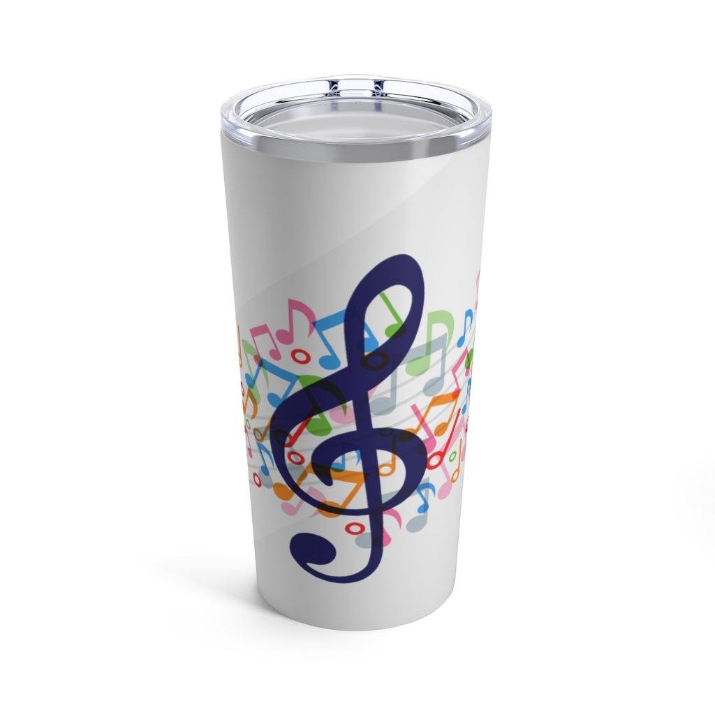 Colorful Treble Clef Music Note Tumbler 20oz - Music Gifts Depot