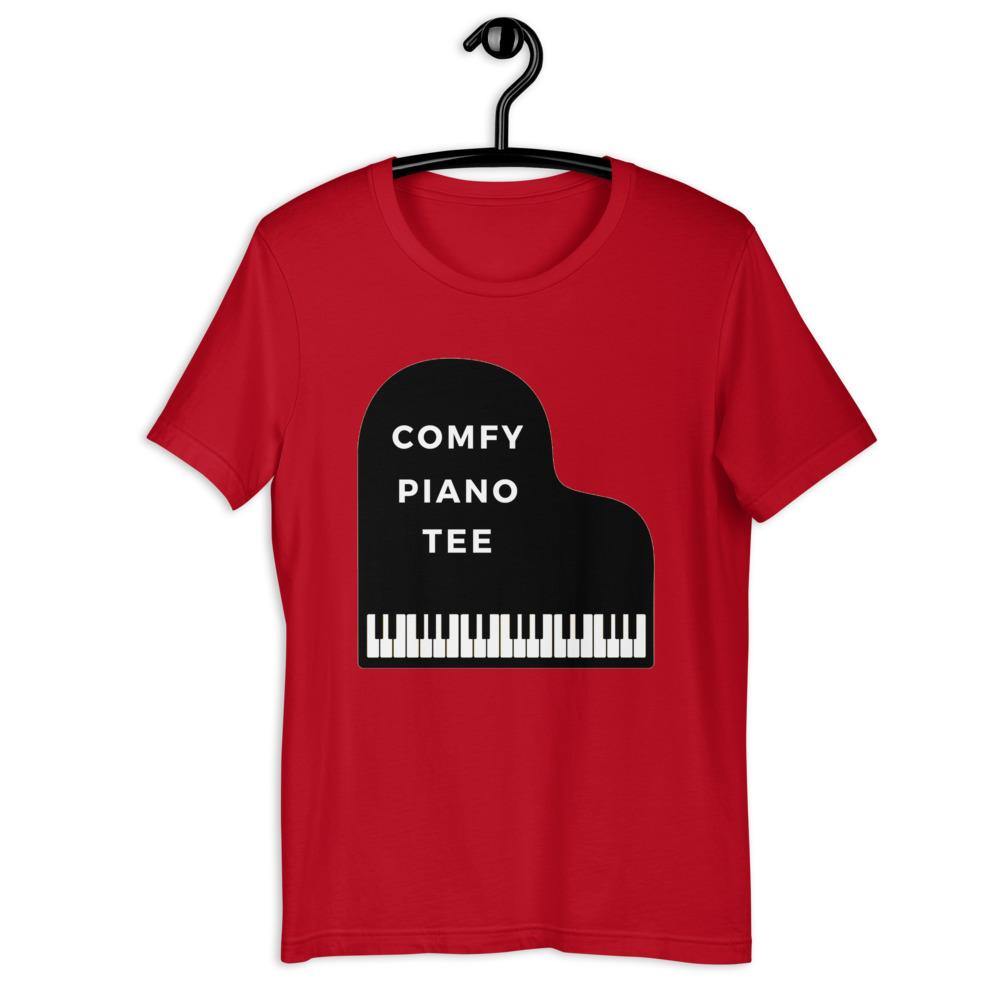 Comfy Piano Tee T-Shirt - Music Gifts Depot