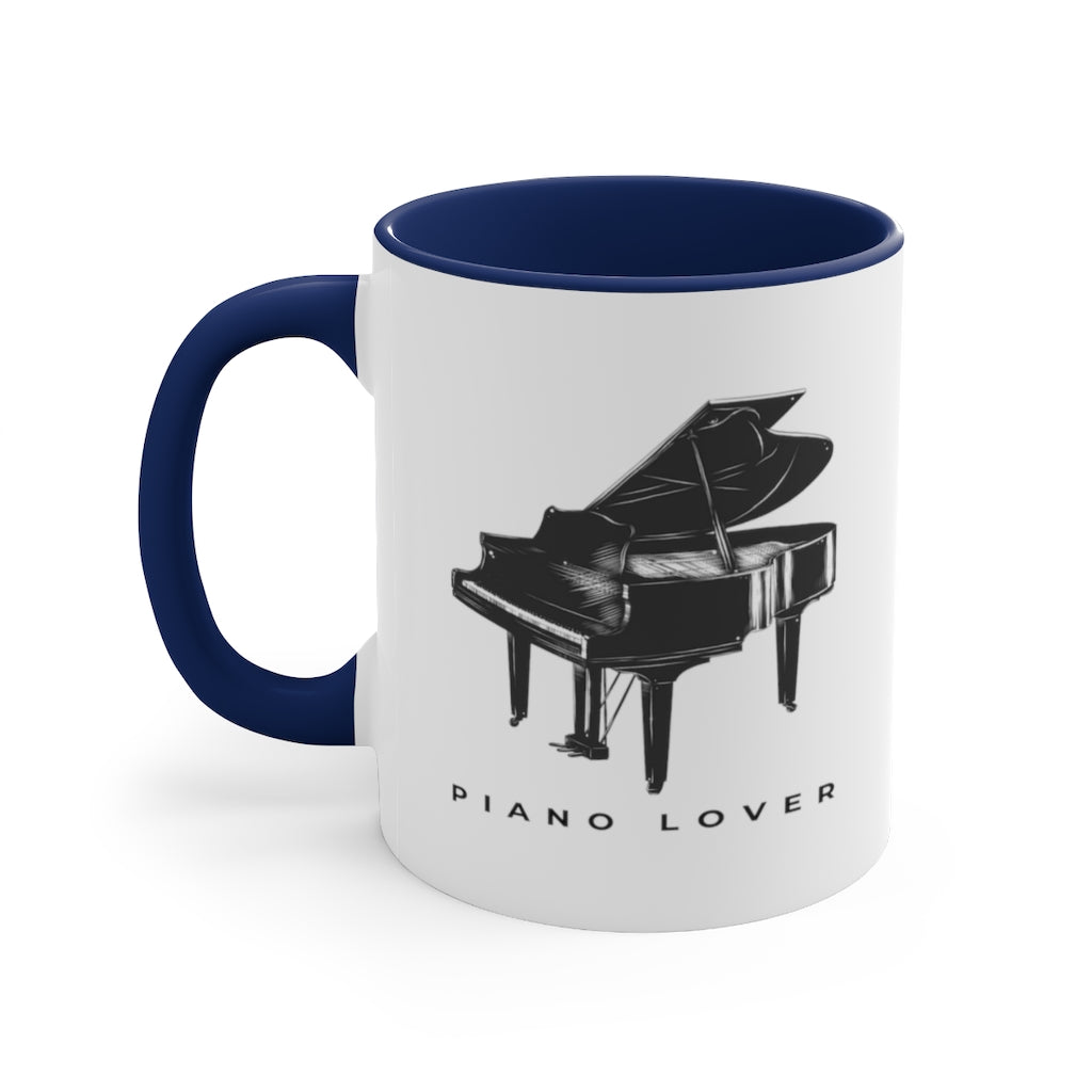 Piano Lover Grand Piano Pianist Coffee Mug, 11oz
