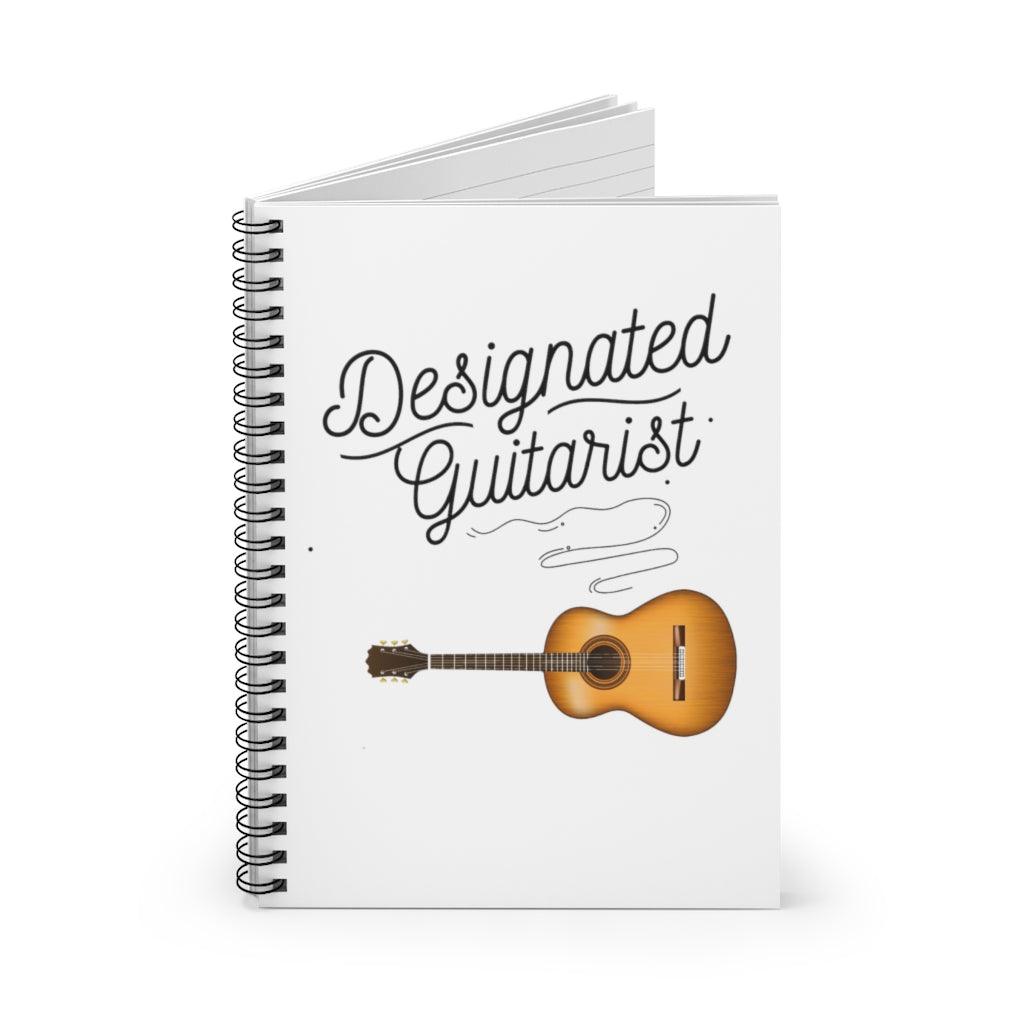 Designated Guitarist Spiral Notebook - Music Gifts Depot
