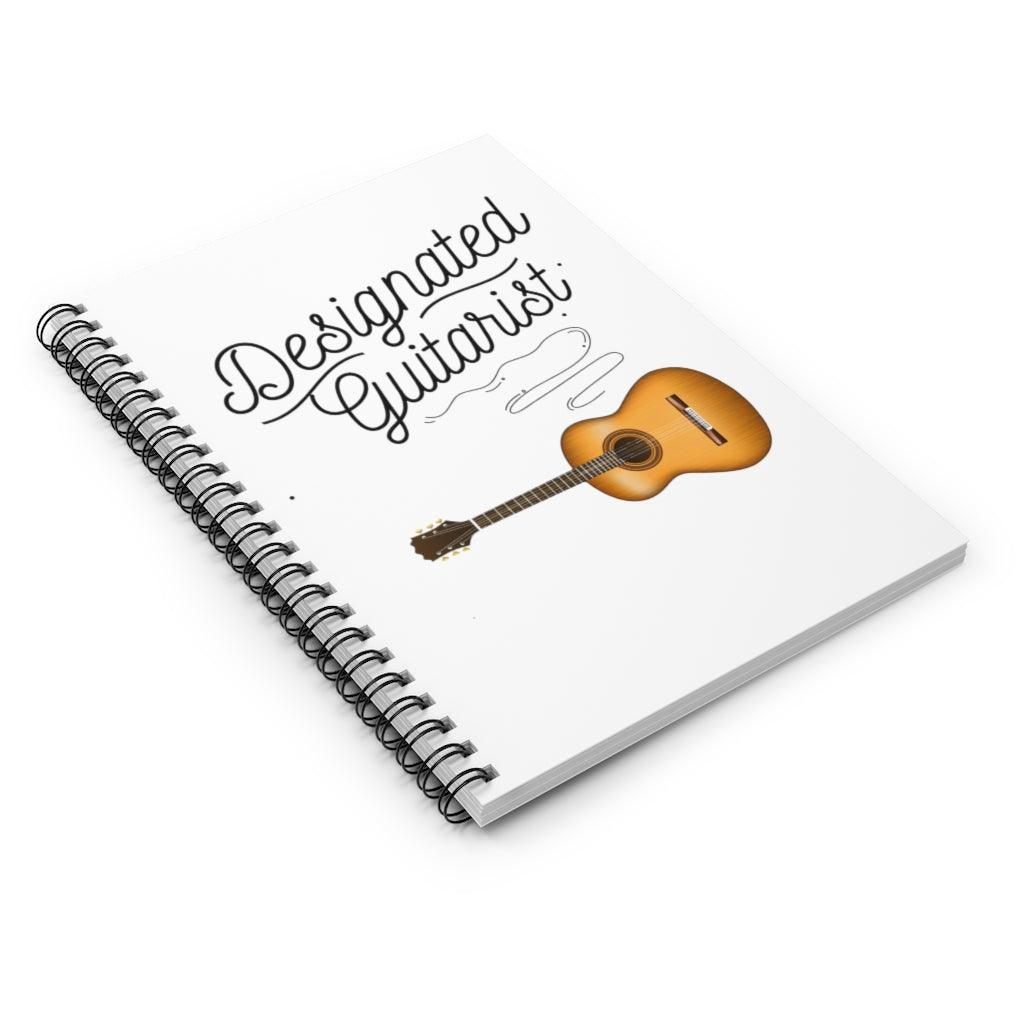 Designated Guitarist Spiral Notebook - Music Gifts Depot