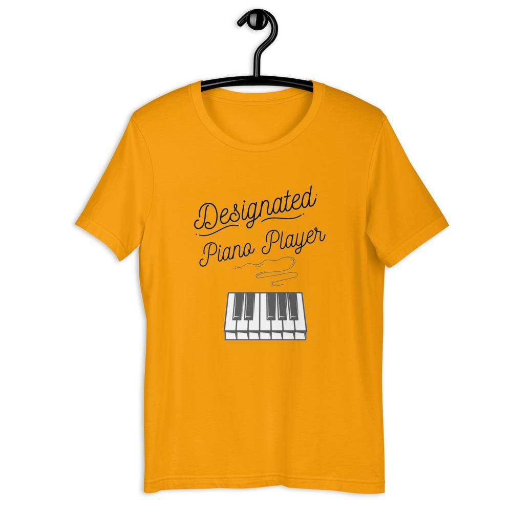 Designated Piano Player T-Shirt - Music Gifts Depot